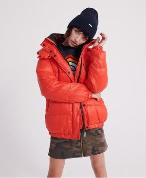 Superdry Astrid Puffer Női Kabát Piros | TVCPQ9725